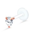Pear Shaped Stone Labrets Push-in LA-191